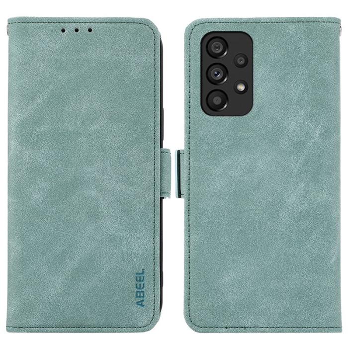 ABEEL - ABEEL Samsung Galaxy A53 5G Plånboksfodral Konstläder RFID-Skydd - Blå