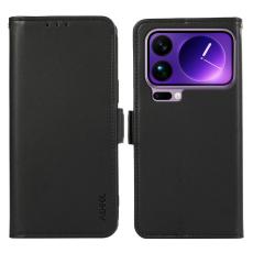 ABEEL - ABEEL Mobilskal till Xiaomi 17 Pro Max KonstL&auml;der RFID-Skydd - Svart