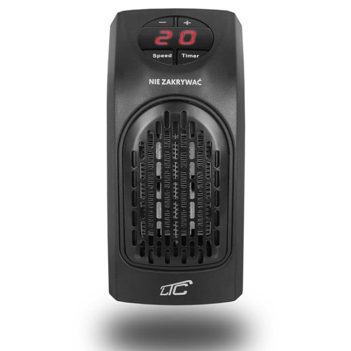 LTC - LTC Värmefläkt 400W/230V med Keramiskt Värmeelement - Svart
