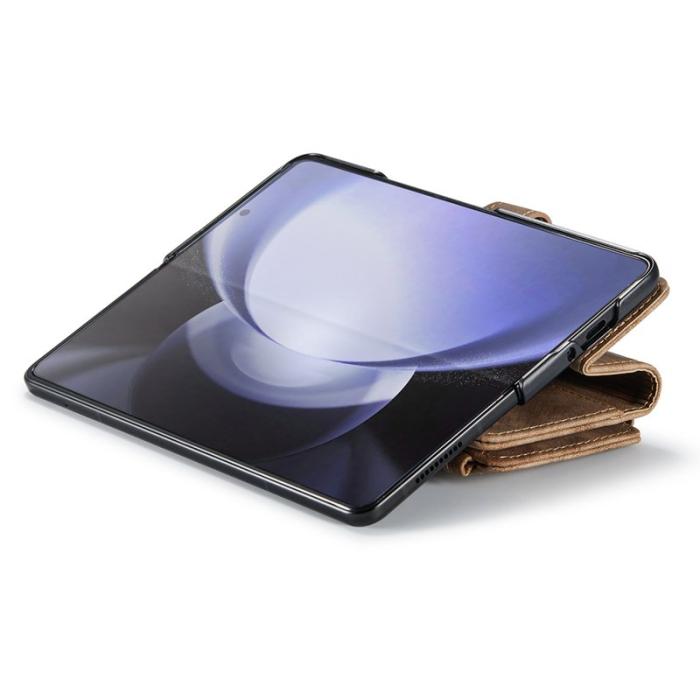Caseme - CASEME Konstläder Plånboksfodral för Samsung Galaxy Z Fold5 5G - Brun