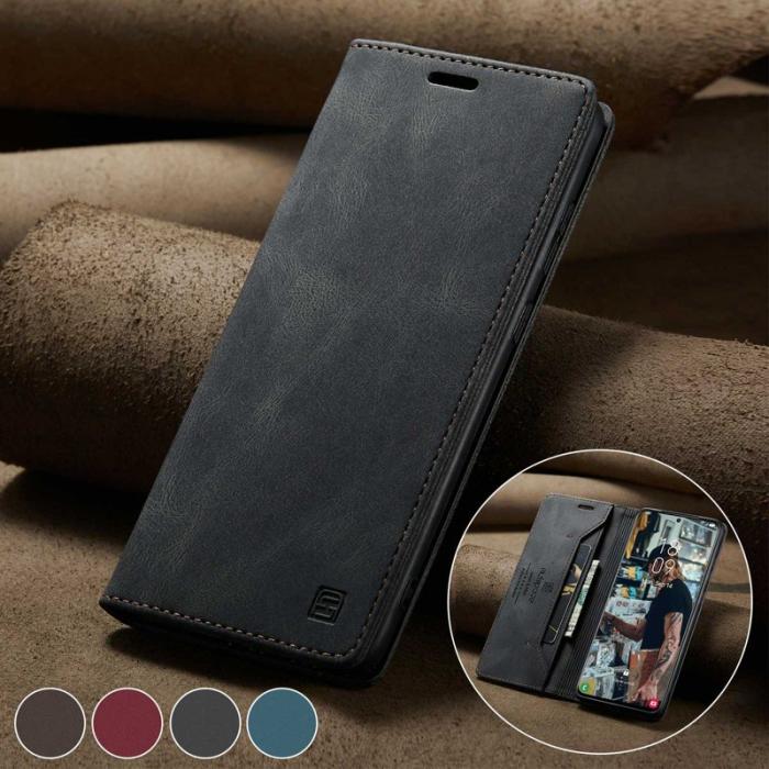 AUTSPACE - AUTSPACE A01 Plånboksfodral för Samsung Galaxy S22 5G Konstläder - Svart