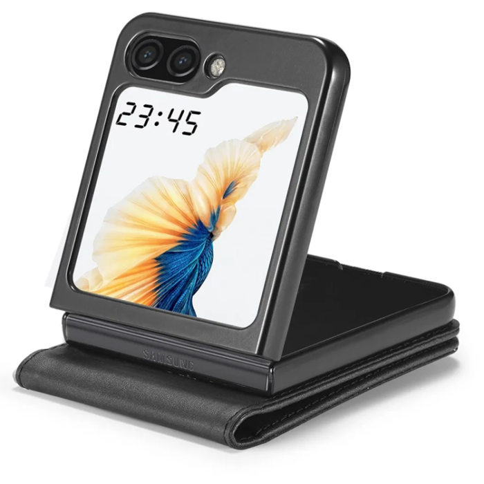 LC.imeeke - LC.IMEEKE Galaxy Z Flip 6 5G Plånboksfodral - Svart