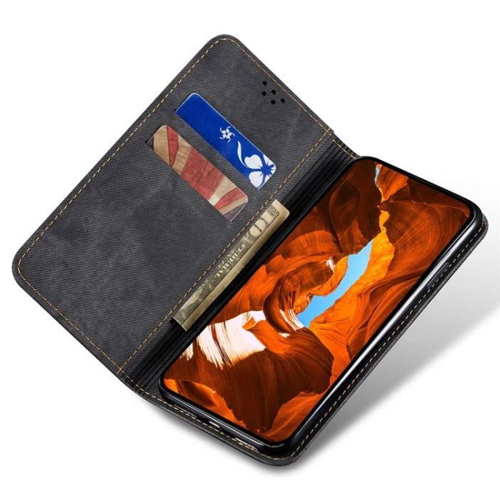A-One Brand - Nothing CMF Phone 2 Pro Plånboksfodral Jeans Cloth Texture - Svart