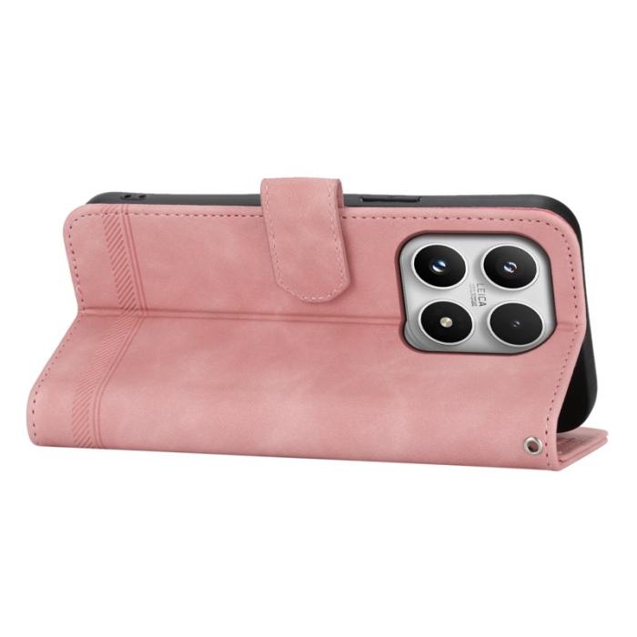 DIERFENG - DIERFENG DF-03 Plånboksfodral för Xiaomi 17 Konstläder - Rosa