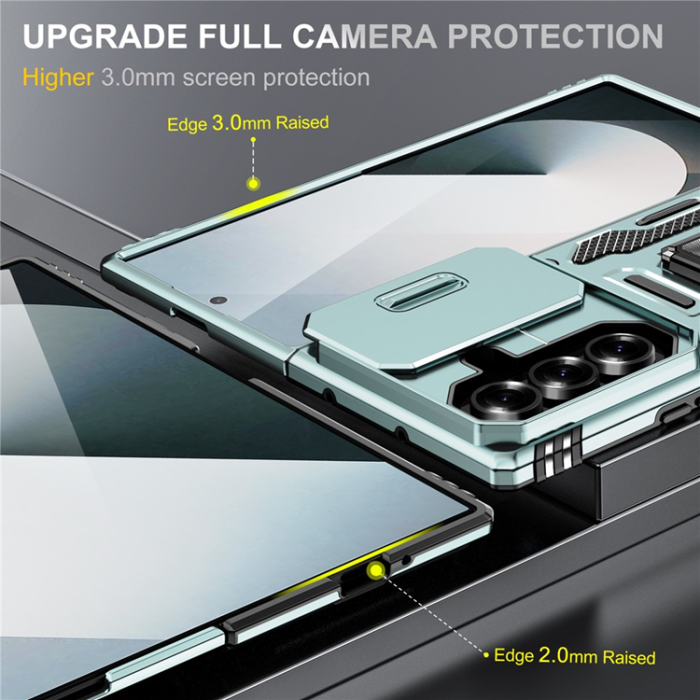 A-One Brand - Galaxy Z Fold7 5G Mobilskal Kickstand Slide - Grön