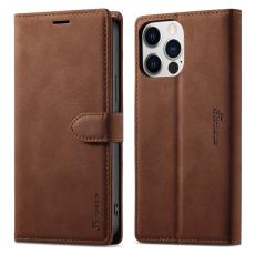 FORWENW - FORWENW F1 Series iPhone 14 Pro Pl&aring;nboksfodral Konstl&auml;der - Brun
