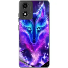 Gustaf - Mobilskal till Motorola Moto E14 med Neon Varg