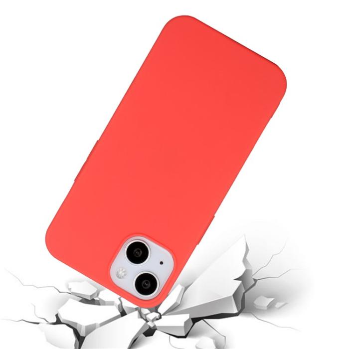 OEM - iPhone 15 Plus Mobilskal TPU Matte Slim-Fit - Röd