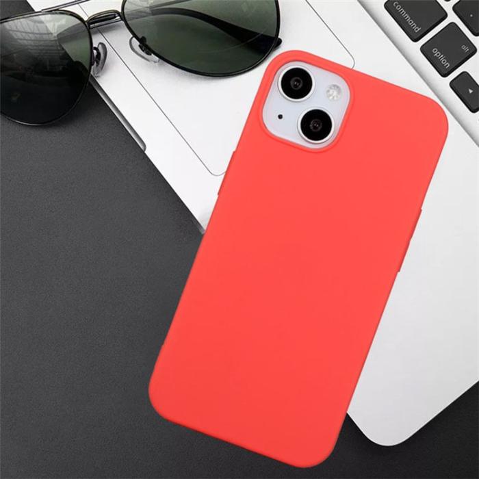 OEM - iPhone 15 Plus Mobilskal TPU Matte Slim-Fit - Röd