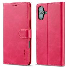 LC.imeeke - LC.IMEEKE iPhone 16 Plus Pl&aring;nboksfodral Konstl&auml;der - Rosa