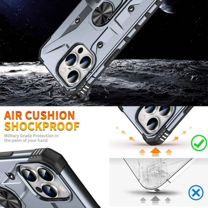 OEM - iPhone 14 Pro Max Skal Ringhållare Armor - Blå