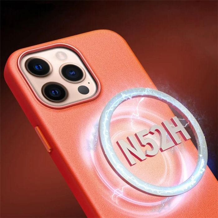 QIALINO - QIALINO iPhone 14 Pro Mobilskal MagSafe Äkta Läder