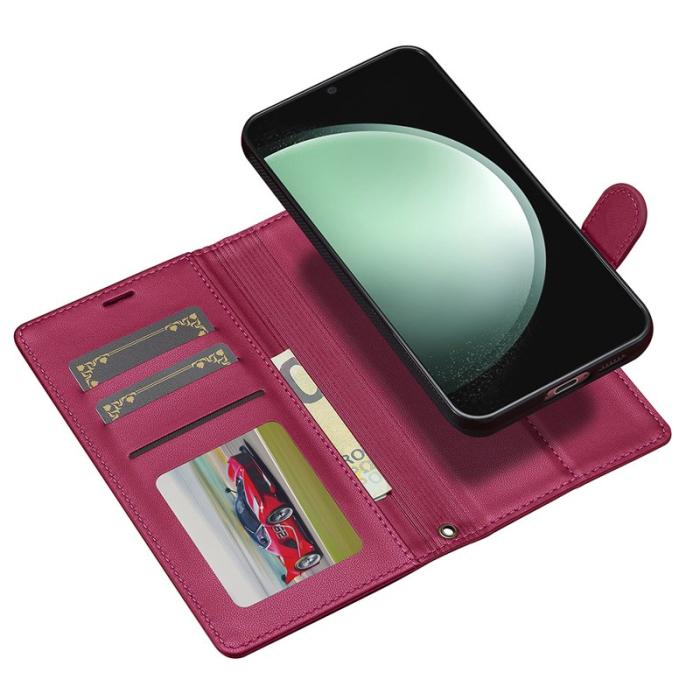 LC.imeeke - LC.IMEEKE L2 Series Samsung Galaxy A17 Plånboksfodral Konstläder - Röd