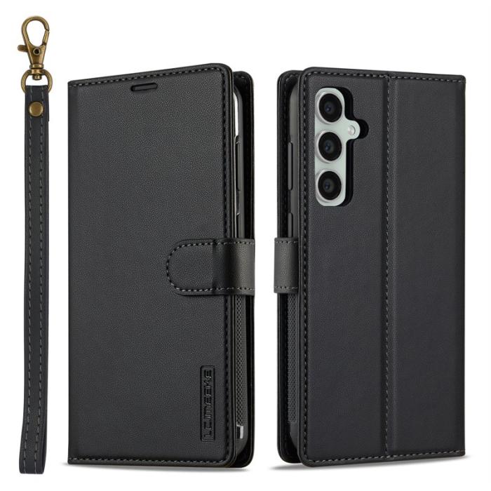 LC.imeeke - LC.IMEEKE L2 Series Samsung Galaxy A17 Plånboksfodral Konstläder - Svart