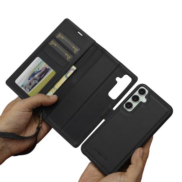 LC.imeeke - LC.IMEEKE L2 Series Samsung Galaxy A17 Plånboksfodral Konstläder - Svart