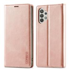 LC.imeeke - LC.IMEEKE Samsung Galaxy A32 5G Pl&aring;nboksfodral Konstl&auml;der - Ros&eacute;guld