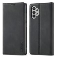 LC.imeeke - LC.IMEEKE Samsung Galaxy A32 5G Pl&aring;nboksfodral Konstl&auml;der - Svart
