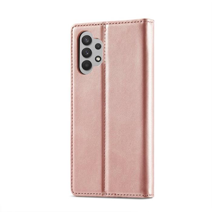 LC.imeeke - LC.IMEEKE Samsung Galaxy A32 5G Plånboksfodral Konstläder - Roséguld