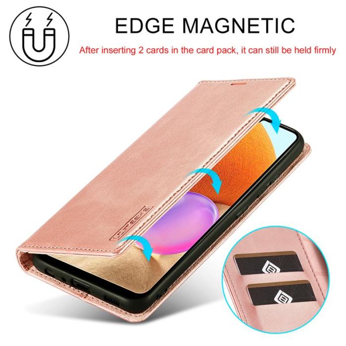 LC.imeeke - LC.IMEEKE Samsung Galaxy A32 5G Plånboksfodral Konstläder - Roséguld