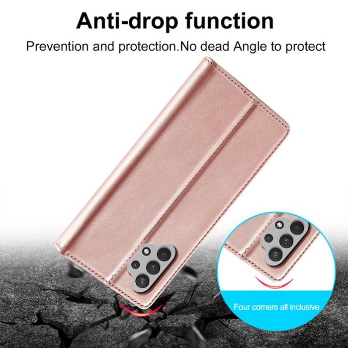 LC.imeeke - LC.IMEEKE Samsung Galaxy A32 5G Plånboksfodral Konstläder - Roséguld