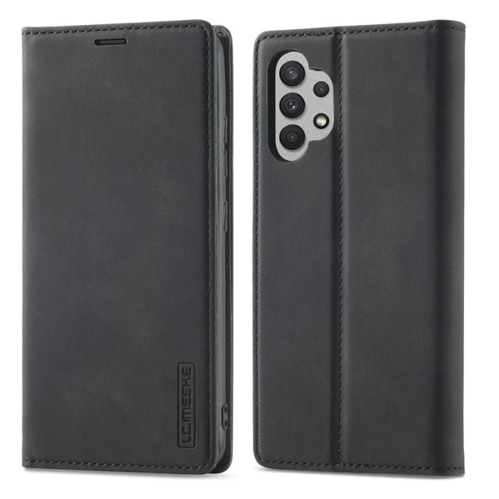 LC.imeeke - LC.IMEEKE Samsung Galaxy A32 5G Plånboksfodral Konstläder - Svart