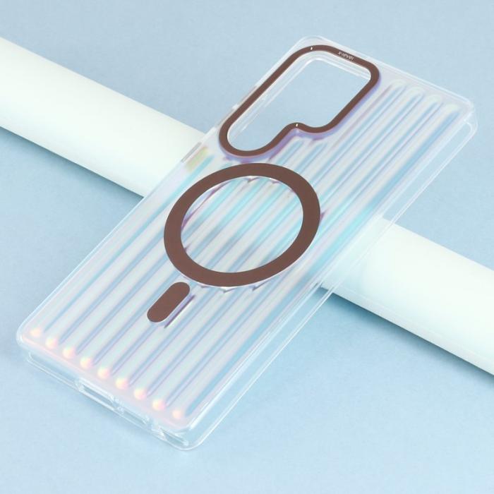 X-Level - X-LEVEL Mobilskal till Samsung Galaxy S25 Ultra MagSafe Corrugated Guld