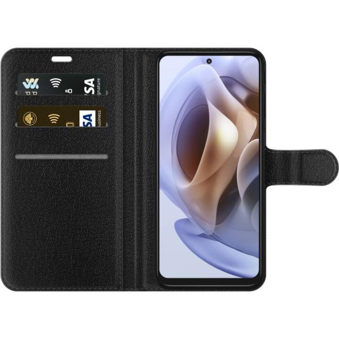 iSecrets - Plånboksfodral till Motorola Moto G31 med Leopard Bow