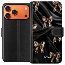 Gustaf - Pl&aring;nboksfodral till Apple Apple iPhone 17 Pro Max med Leopard Bow