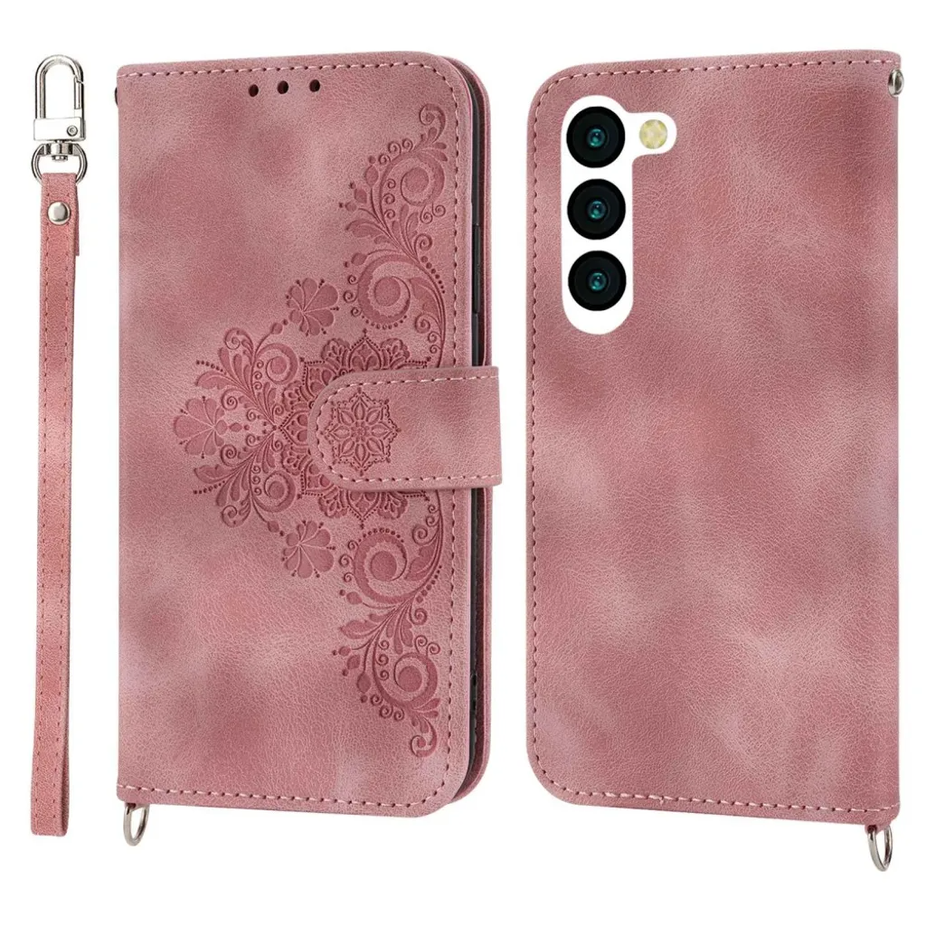 Galaxy S23 Plånboksfodral med Rem - Rosa | 2353 | AlltMobil