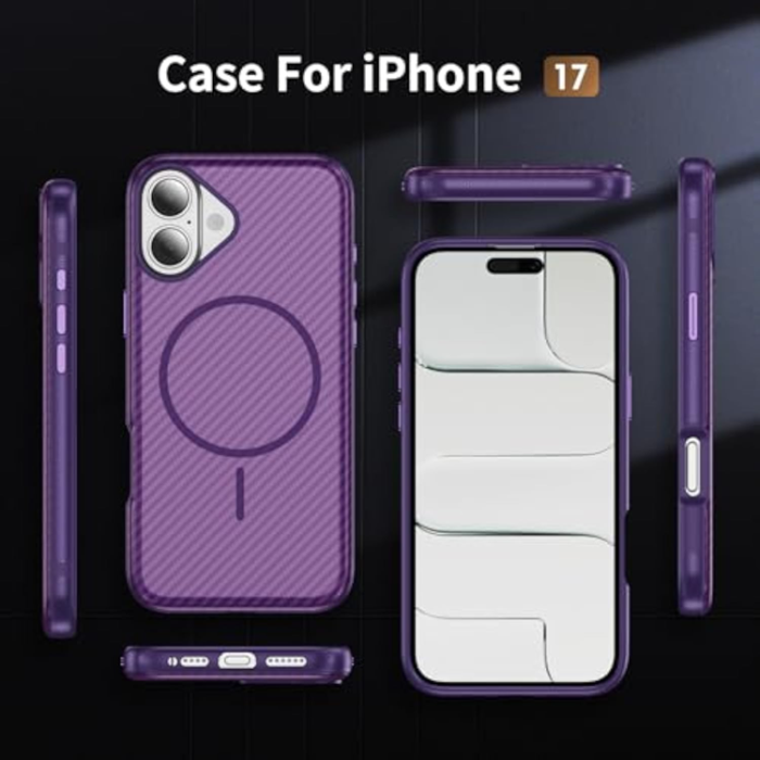 A-One Brand - iPhone 17 Mobilskal MagSafe Carbon Fiber Anti-Slip