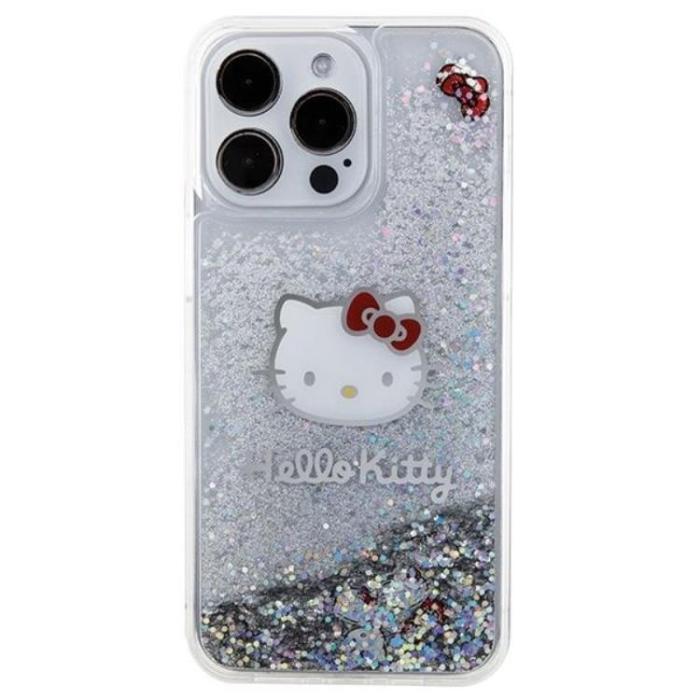 Hello Kitty - Hello Kitty iPhone 15 Pro Max Mobilskal Liquid Glitter Charms