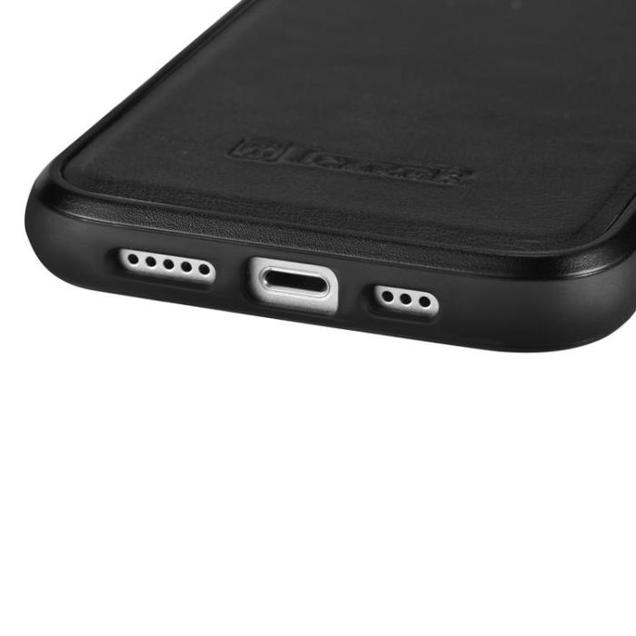 ICARER - iCarer iPhone 14 Plus Skal Magsafe Aktä Läder - Svart