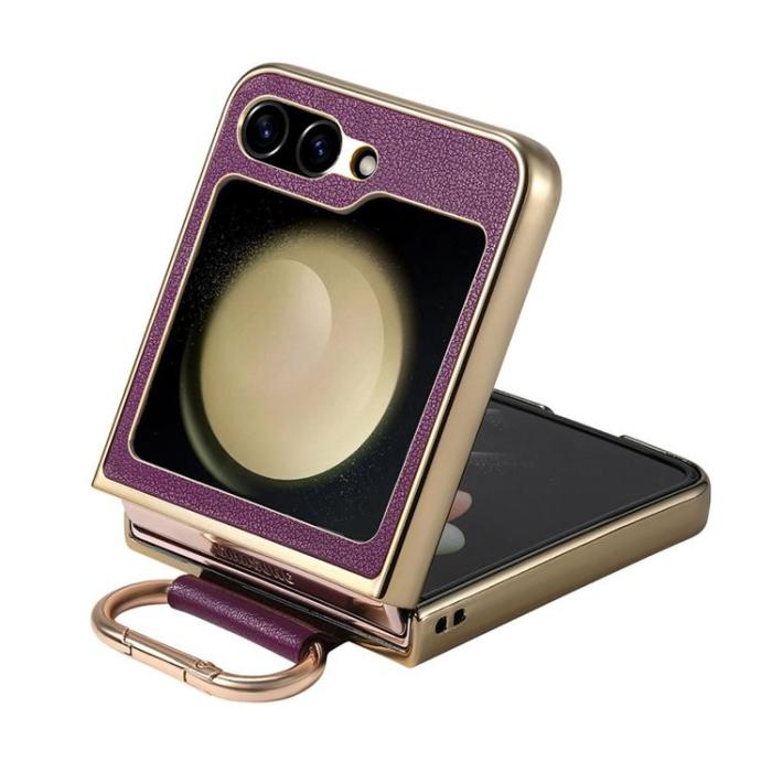 A-One Brand - Mobilskal för Galaxy Z Flip 6 Electroplating Ring Kickstand