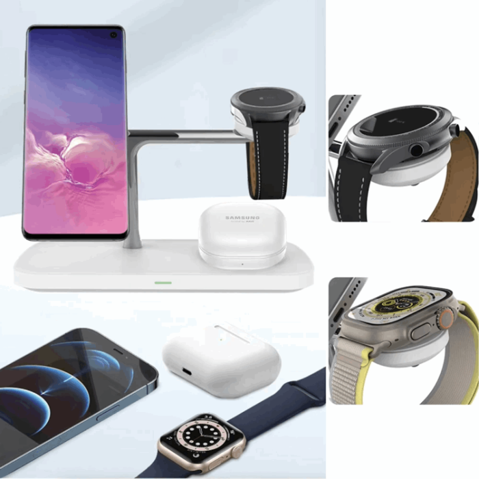 Tech-Protect - 3-in-1 Magsafe Trådlös Laddare iPhone, Apple Watch, AirPods Qi 15W