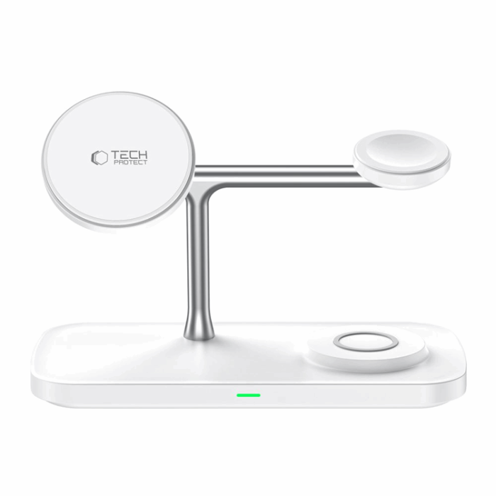 Tech-Protect - 3-in-1 Magsafe Trådlös Laddare iPhone, Apple Watch, AirPods Qi 15W