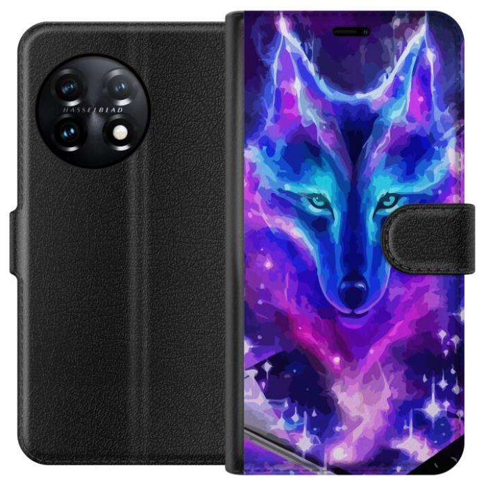 iSecrets - Plånboksfodral till OnePlus 11 med Neon Varg