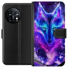 Gustaf - Pl&aring;nboksfodral till OnePlus 11 med Neon Varg