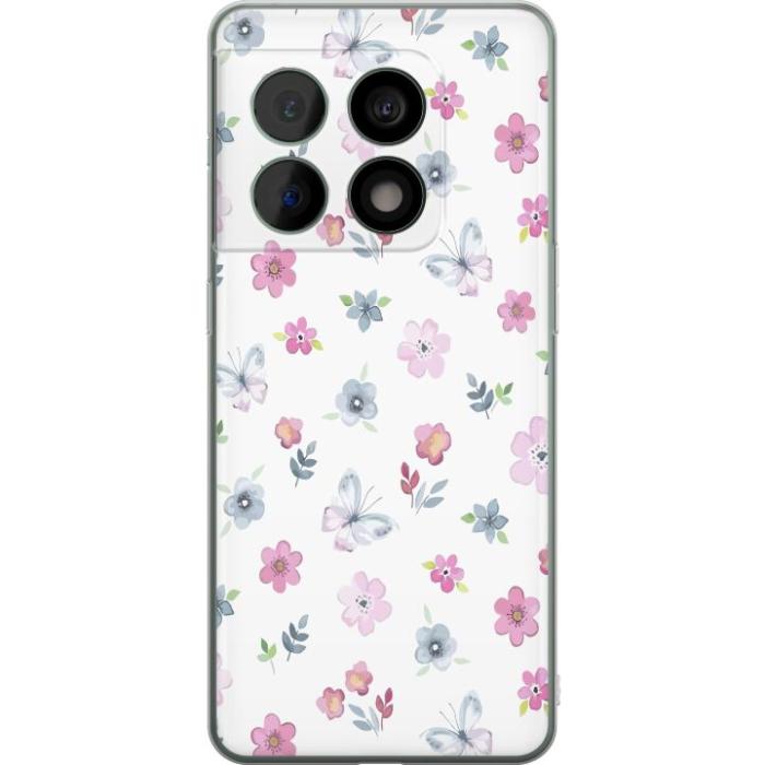 iSecrets - Mobilskal till OnePlus 10 Pro med Blommor och fjärillar