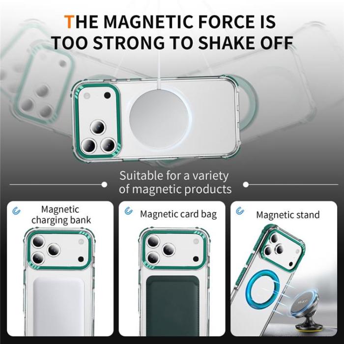 A-One Brand - iPhone 17 Pro Mobilskal MagSafe Anti Drop - Grön