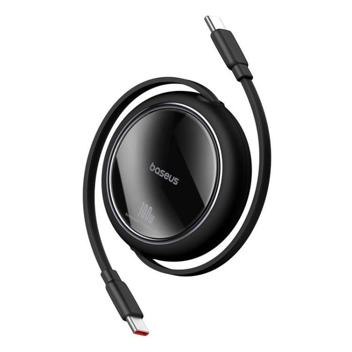 BASEUS - Baseus Retractable Free2Draw Mini USB-C - USB-C 100W 1m - Svart