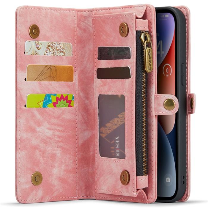 Caseme - CASEME iPhone 15 Pro Plånboksfodral 008 Detachable - Rosa