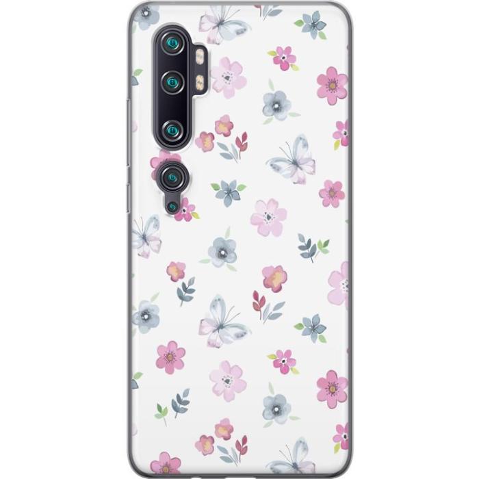 iSecrets - Mobilskal till Xiaomi Mi Note 10 Pro med Blommor och fjärillar
