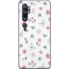 Gustaf - Mobilskal till Xiaomi Mi Note 10 Pro med Blommor och fj&auml;rillar