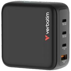 Verbatim - Verbatim Snabbladdare 140W 3xUSB-C 1xUSB-A GaN Mini EU/UK/USA - Svart
