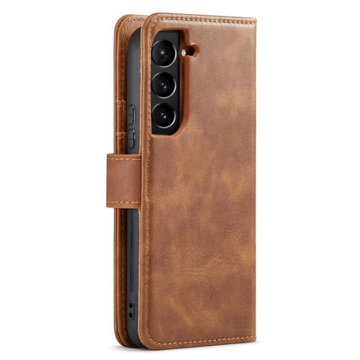 DG.MING - DG.MING Galaxy S23 Plånboksfodral 2in1 Äkta Läder - Brun