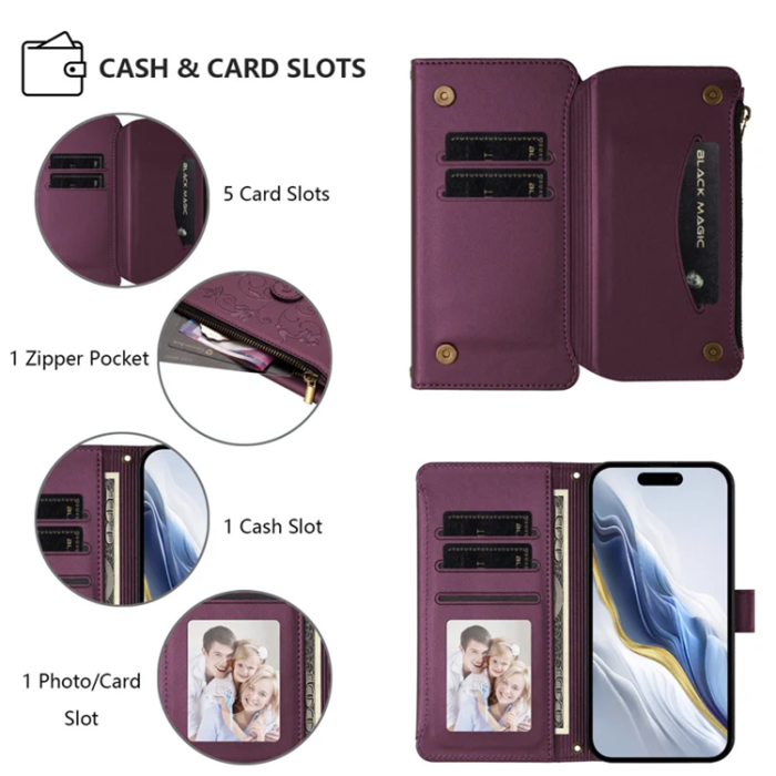 A-One Brand - Sony Xperia 10 VII Plånboksfodral Butterfly Floral - Lila