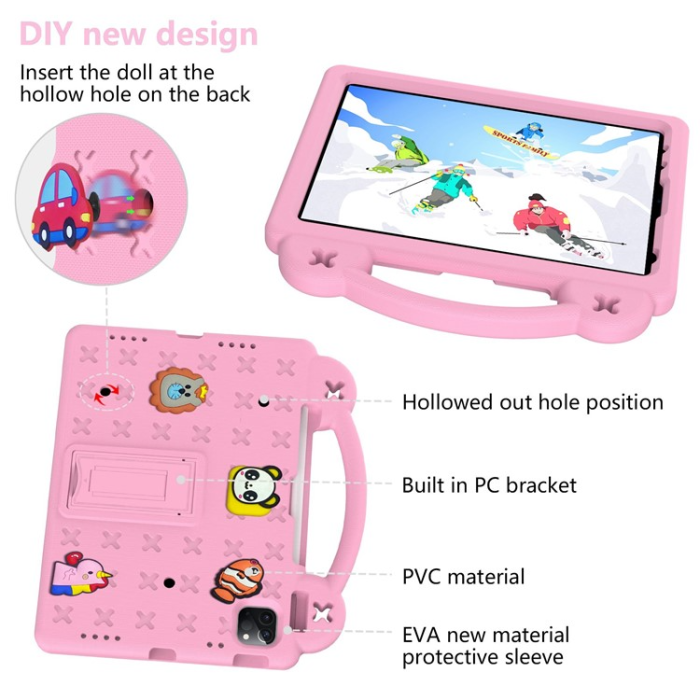UTGATT - iPad Pro 11 (2018/2020/2021/2022) Skal EVA Kickstand Shockproof - Rosa