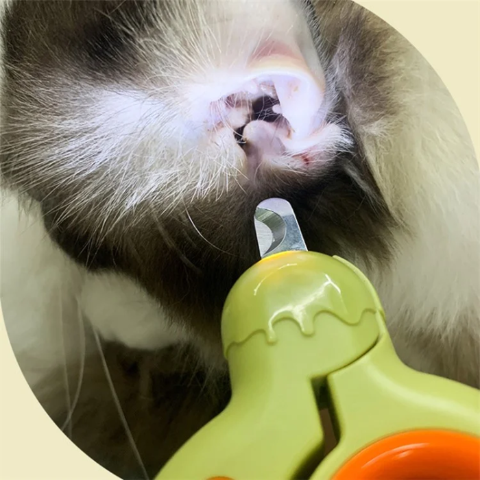 A-One Brand - AIWO Pet Nagelklippare LED Light Cat Claw Trimmer ST - Blå