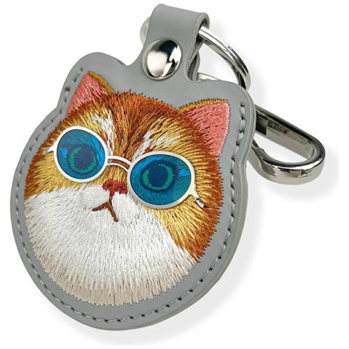 NIMMY - Nimmy AirTag Skal Glasses Cool Cat - Grå
