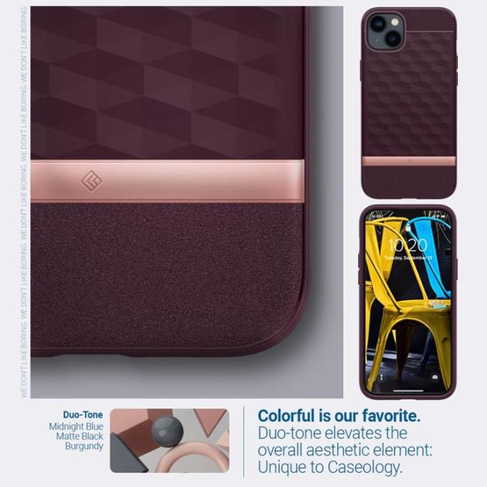 Spigen - Spigen iPhone 14 Plus Magsafe Skal Caseology Parallax - Bourgogne